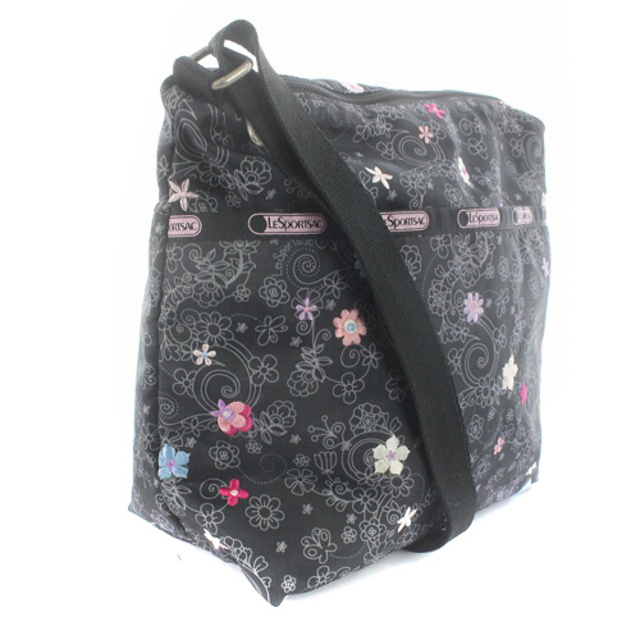 LeSportsac(レスポートサック)のレスポートサック ショルダーバッグ 総柄 花柄 グレー ピンク レディースのバッグ(ショルダーバッグ)の商品写真