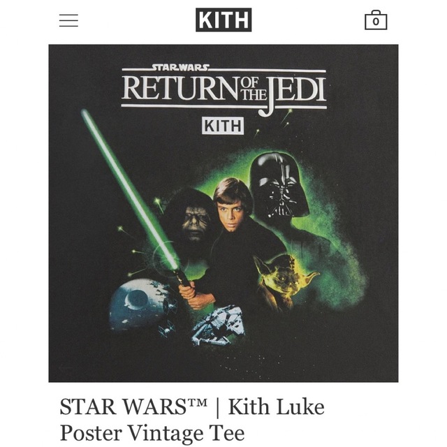 STAR WARS Kith Luke Poster Vintage T