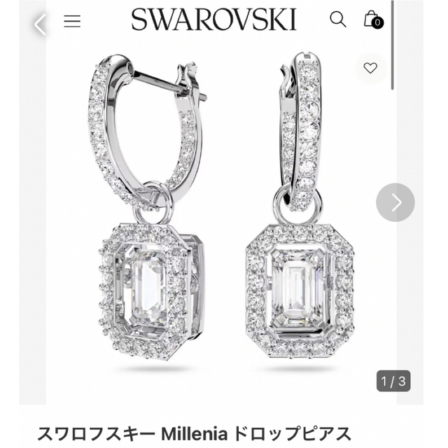 新品保証書付】SWAROVSKIスワロフスキーmilleniaミレニア ピアス-