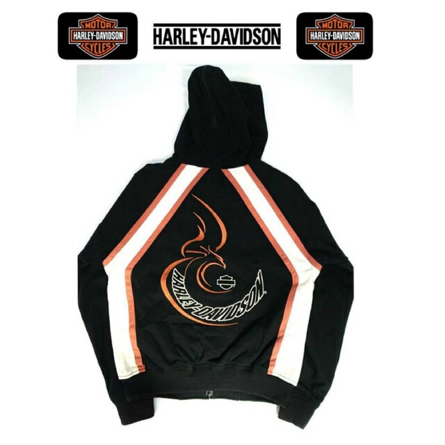 vintage cotton harley zip up hoodie