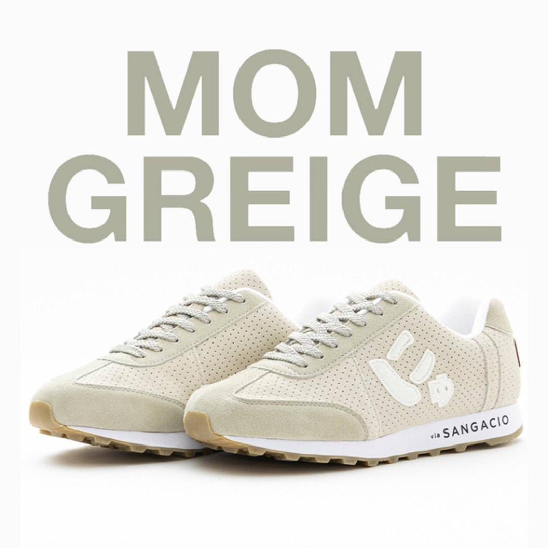 via SANGACIO にゅ~ずMOM『GREIGE』24.5スニーカー