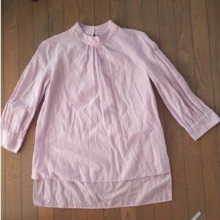 ザラ(ZARA)のtrf うすピンクの綿ブラウス(シャツ/ブラウス(長袖/七分))