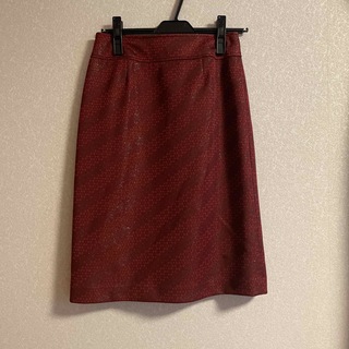 インディヴィ(INDIVI)のINDIVI ボルドータイトスカート(ひざ丈スカート)