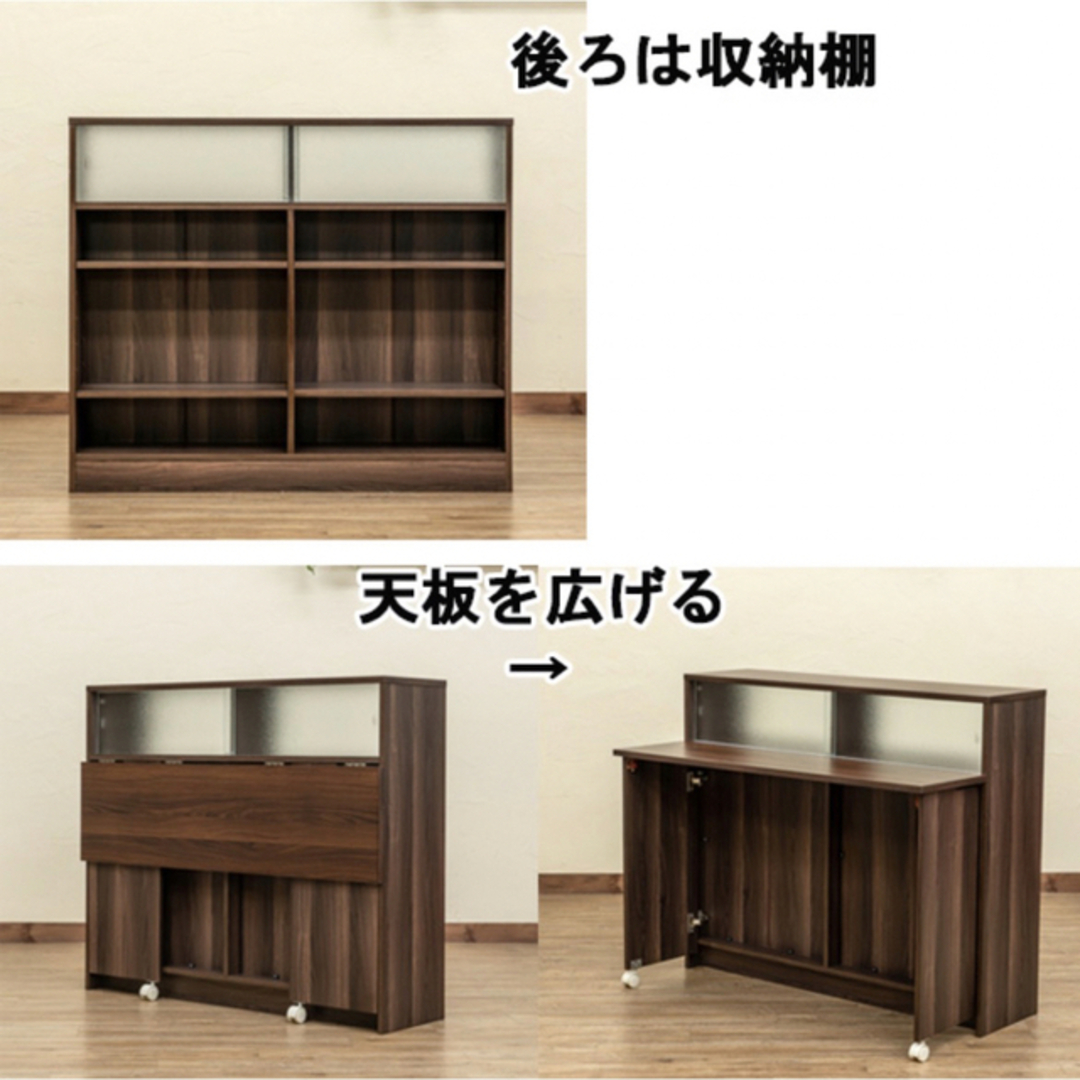 キッチンカウンターテーブル 110幅 ホワイトの通販 by ♡m♡|ラクマ