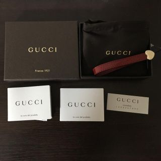 グッチ(Gucci)のGUCCI ストラップ 赤(キーホルダー)