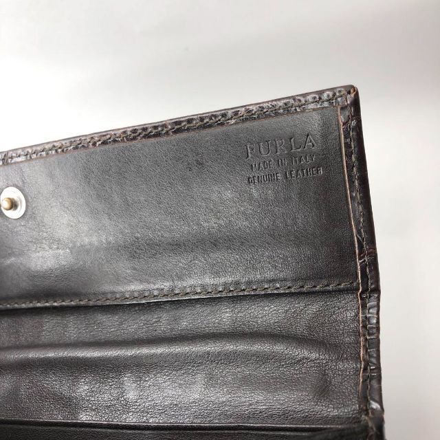 Furla(フルラ)の【FURLA】フルラ 長財布 クロコ型押し ワインレッド 本革 879 メンズのファッション小物(長財布)の商品写真