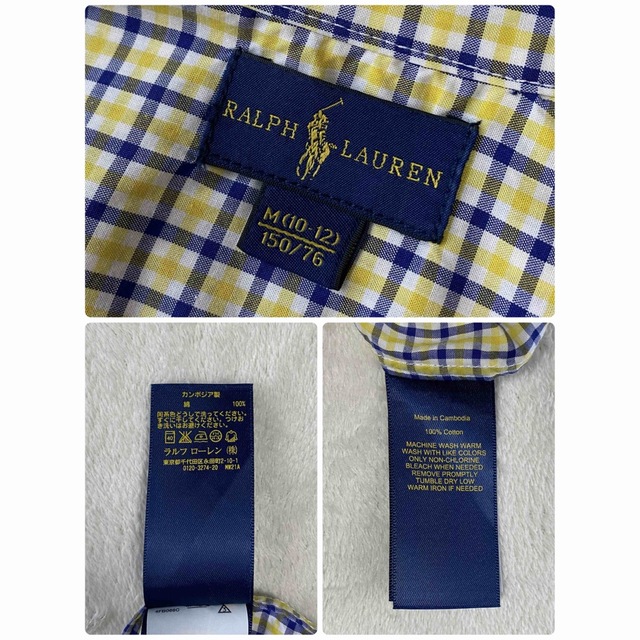 POLO RALPH LAUREN(ポロラルフローレン)のRalph Lauren  長袖シャツ　S位　チェック柄　ビタミンカラーイエロー レディースのトップス(シャツ/ブラウス(長袖/七分))の商品写真