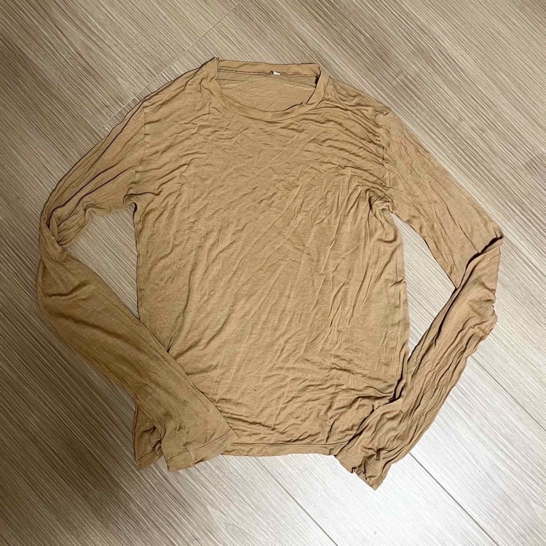 EDIT.FOR LULU(エディットフォールル)のbaserange bamboo long tee コーラル オレンジ キャメル レディースのトップス(カットソー(長袖/七分))の商品写真