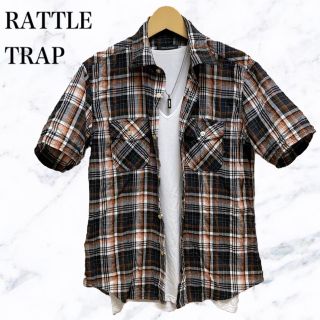 ラトルトラップ(RATTLE TRAP)のRATTLE TRAP 半袖シャツ　チェックシャツ　しわ加工シャツ(シャツ)