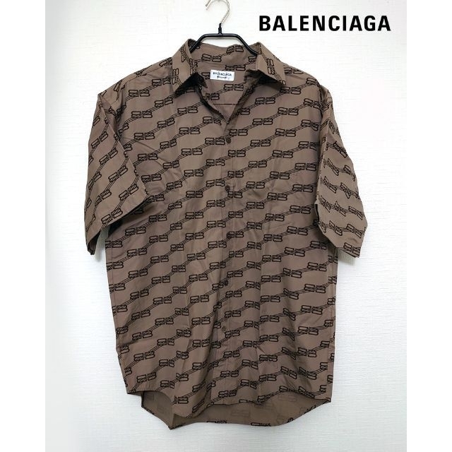 『BALENCIAGA』バレンシアガ (L) 総柄 半袖シャツ