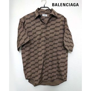 バレンシアガ(Balenciaga)のBALENCIAGA BBロゴ 総柄半袖シャツ 34(シャツ)