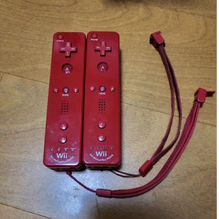 ウィー(Wii)のWiiリモコンプラス Wiiリモコン レッド　２個　セット(その他)