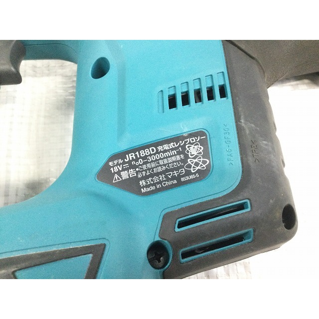 ☆品☆ makita マキタ 18V 充電式レシプロソー JR188D 純正バッテリー1個(BL1860B 18V 6.0Ah)付き 71957