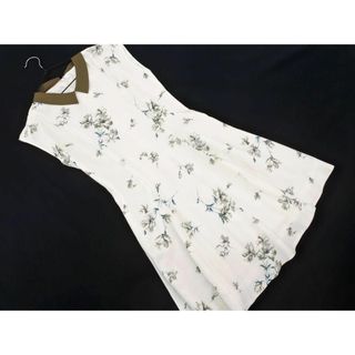 ノエラ(Noela)のNoela ノエラ 花柄 ノースリーブ Aライン ワンピース sizeS/白 ■◆ レディース(ミニワンピース)