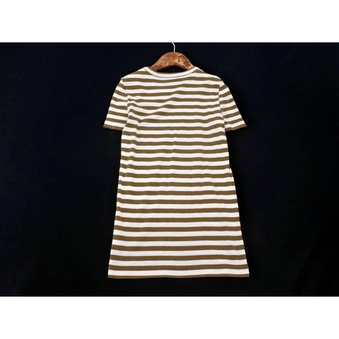 PETIT BATEAU(プチバトー)のPETIT BATEAU プチバトー ボーダー 半袖 Tシャツ sizeXXS/白ｘモカ ■◆ レディース レディースのトップス(Tシャツ(半袖/袖なし))の商品写真