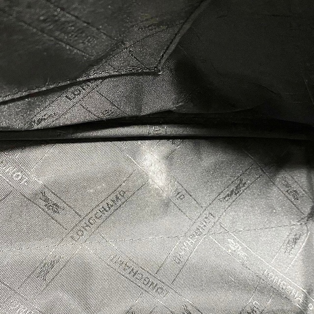 LONGCHAMP(ロンシャン)のロンシャン ハンドバッグ レザー ブラック 中古ABランク LONGCHAMP レディースのバッグ(ハンドバッグ)の商品写真