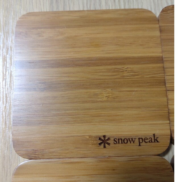 snow peak＊ スノーピーク 竹コースター ４枚セット - 食器