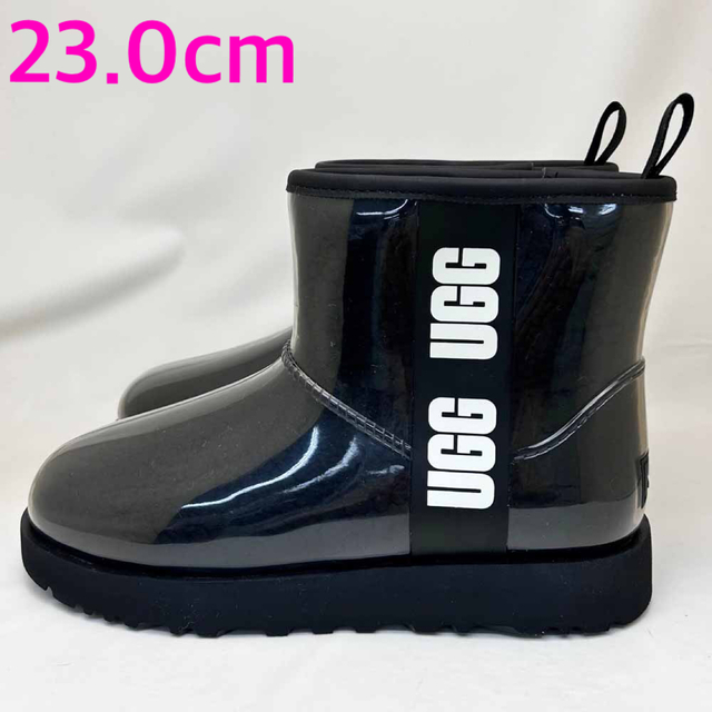 新品 UGG アグ CLASSIC CLEAR MINI ブラック 23.0cm - レインブーツ/長靴