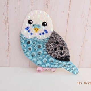 ☆セキセイインコ(水色)☆ ハンドメイド シール ステッカー デコ(鳥)