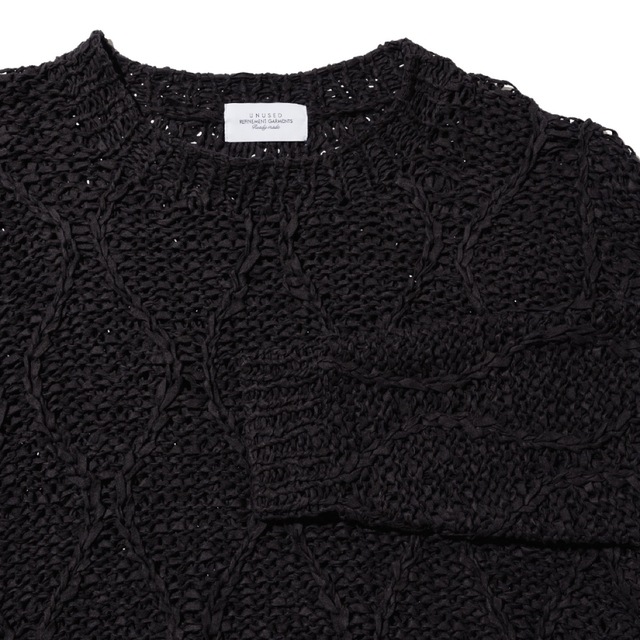 今期23ss Unused Hand Knit Sweater 3黒アンユーズド | www