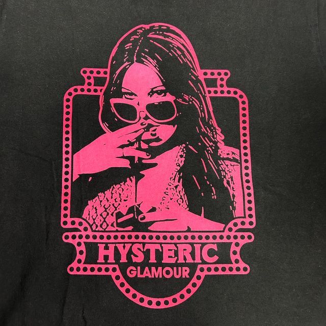 HYSTERIC GLAMOUR(ヒステリックグラマー)のヒステリックグラマー ヒスガール 染み込みプリント Tシャツ 日本製 黒 M メンズのトップス(Tシャツ/カットソー(半袖/袖なし))の商品写真