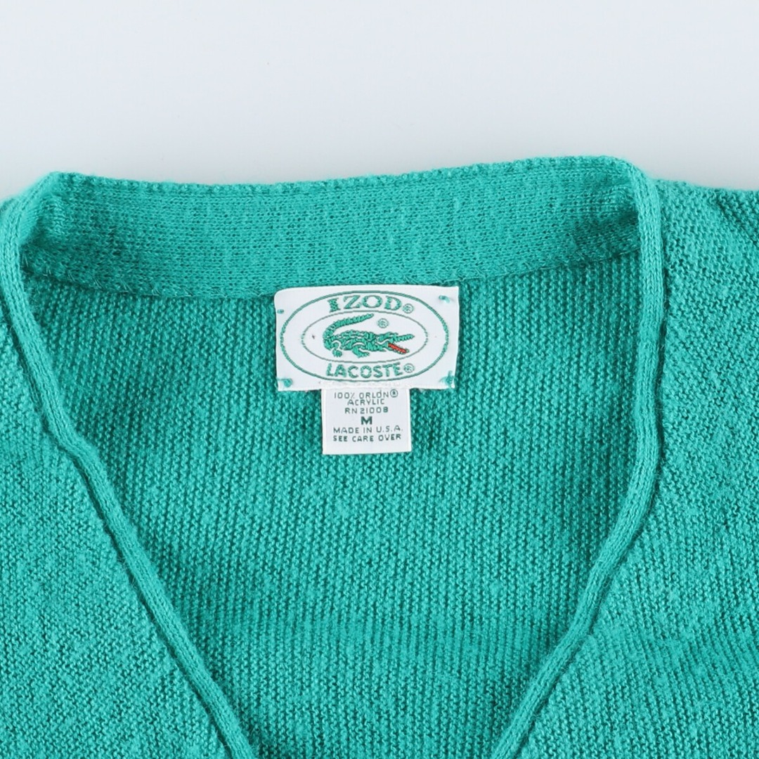 80年代 ラコステ LACOSTE IZOD アクリルニットカーディガン USA製