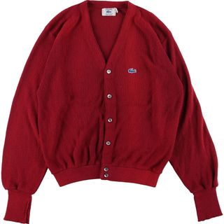 ラコステ(LACOSTE)の古着 80年代 ラコステ LACOSTE IZOD アクリルニットカーディガン メンズL ヴィンテージ /eaa338127(カーディガン)