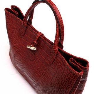 ロンシャン／Longchamp バッグ トートバッグ 鞄 ハンドバッグ レディース 女性 女性用レザー 革 本革 レッド 赤  ROSEAU CRC ロゾ クロコ クロコ型押し 定番