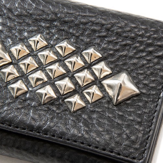 CALEE Studs leather multi wallet