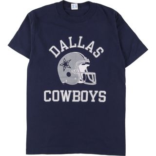 80年代 チャンピオン Champion トリコタグ NFL DALLAS COWBOYS ダラスカウボーイズ 3連プリント プリントTシャツ USA製 メンズL ヴィンテージ /eaa343858