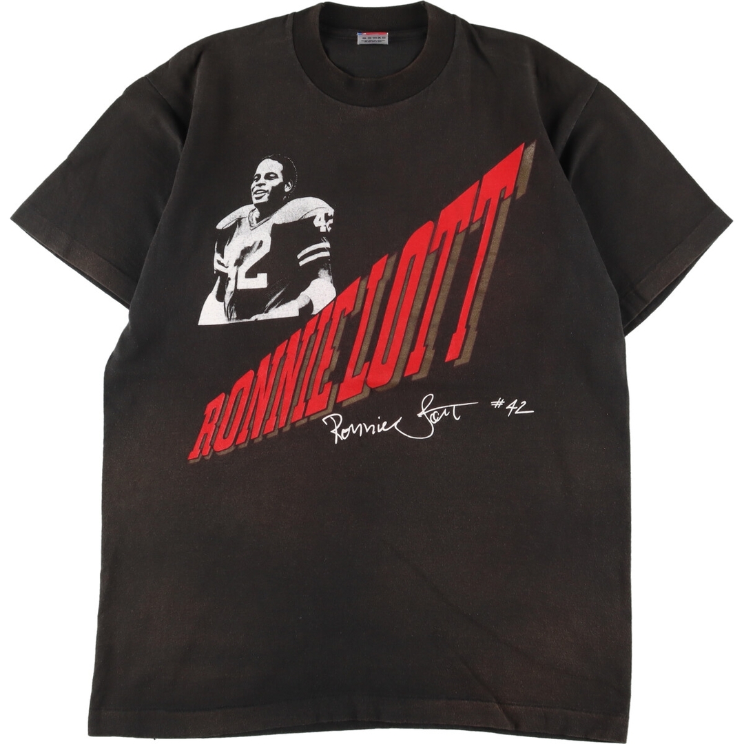 90年代 フルーツオブザルーム FRUIT OF THE LOOM RONNIE LOTT ロニーロット スポーツプリントTシャツ USA製 メンズL ヴィンテージ /eaa337113195cm商品名