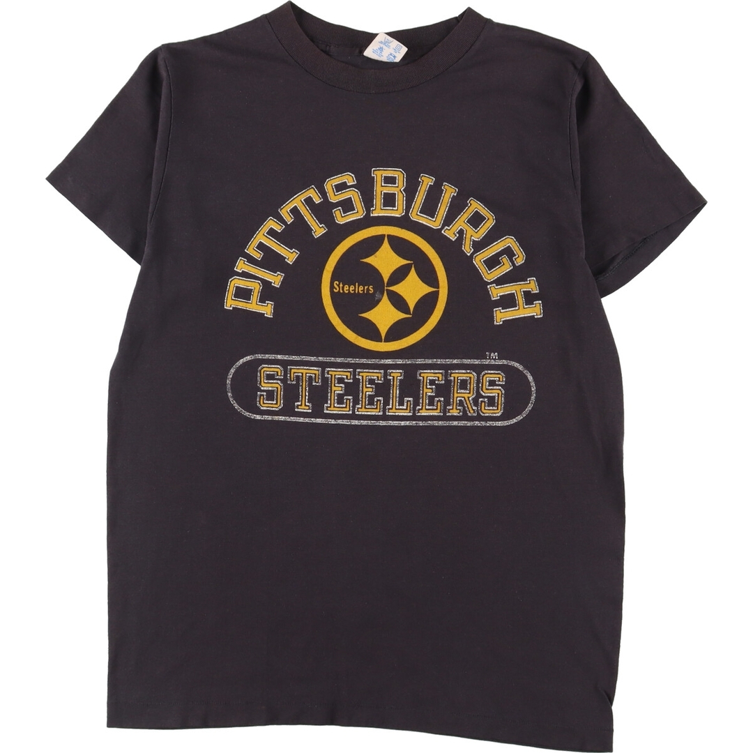 80年代 チャンピオン Champion トリコタグ NFL PITTSBURGH STEELERS ピッツバーグスティーラーズ スポーツプリントTシャツ USA製 レディースM ヴィンテージ /eaa337183