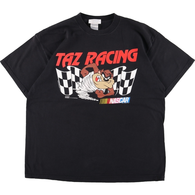 -ランクルーニーテューンズ LOONEY TUNES タズマニアンデビル NASCAR ナスカー キャラクタープリントTシャツ USA製 メンズXL /eaa338363