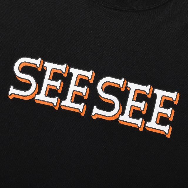 SEE SEE BASIC LS TEE BLACK XL 黒 Logo 新作