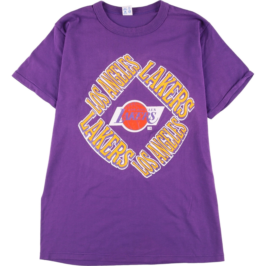 80年代 チャンピオン Champion トリコタグ NBA LOS ANGELES LAKERS ロサンゼルスレイカーズ スポーツプリントTシャツ USA製 メンズL ヴィンテージ /eaa337523