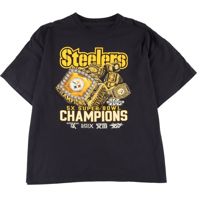 UNKNOWN NFL PITTSBURGH STEELERS ピッツバーグスティーラーズ SUPER BOWL CHAMPIONS スーパーボウル プリントTシャツ メンズXXL /eaa337538