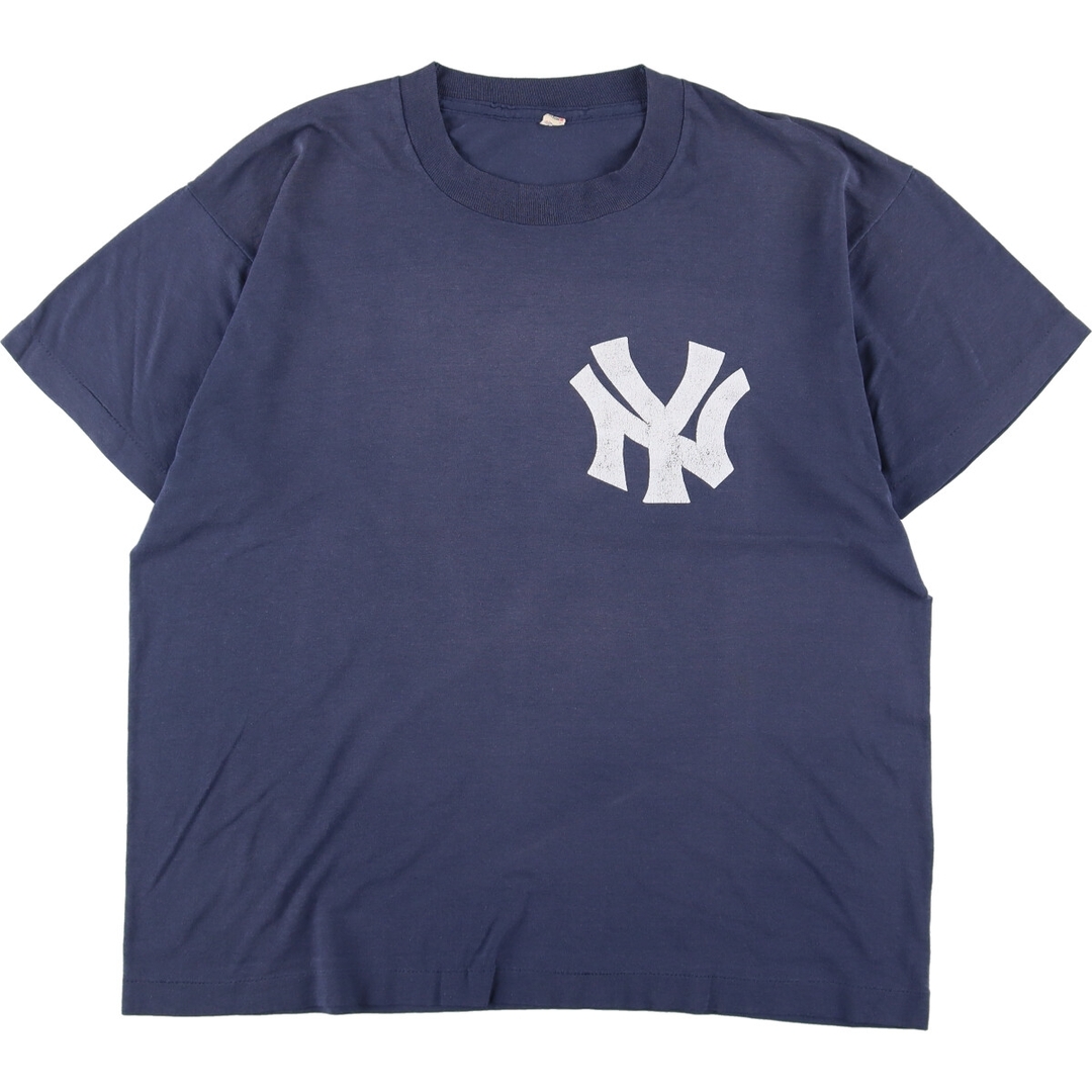 80年代 スクリーンスターズ SCREEN STARS MLB NEW YORK YANKEES ニューヨークヤンキース 両面プリント ナンバリング スポーツプリントTシャツ USA製 メンズM ヴィンテージ /eaa337103