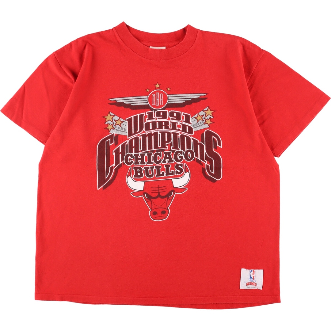 90年代 NUTMEG NBA CHICAGOBULLS シカゴブルズ スポーツプリントTシャツ USA製 メンズXL ヴィンテージ /eaa337133
