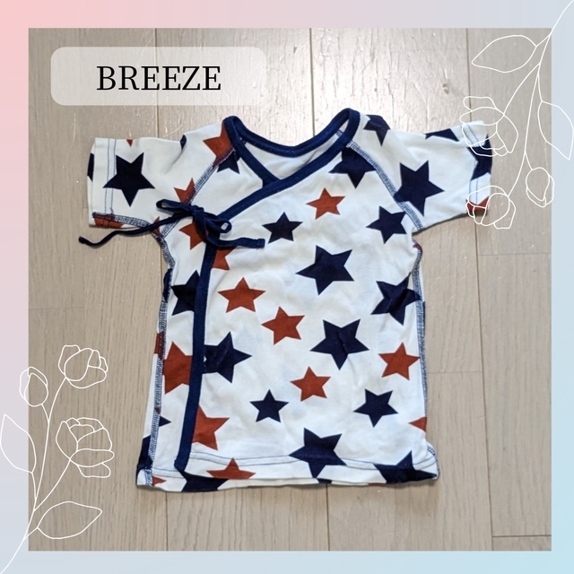 BREEZE(ブリーズ)の❁BREEZE 新生児 短肌着 スター柄 50〜60❁ キッズ/ベビー/マタニティのベビー服(~85cm)(肌着/下着)の商品写真