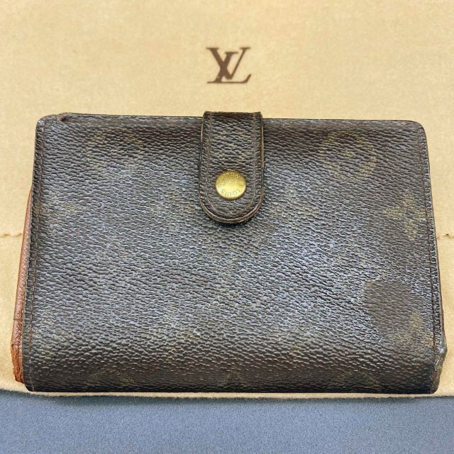 LOUIS VUITTON(ルイヴィトン)の【良品】VUITTON 二つ折り　財布　がま口　折りたたみ　モノグラム　レザー レディースのファッション小物(財布)の商品写真