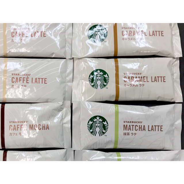 Starbucks(スターバックス)のスターバックス　ネスレ　８本（キャラメルラテ／抹茶ラテ／カフェラテ／カフェモカ） 食品/飲料/酒の食品/飲料/酒 その他(その他)の商品写真