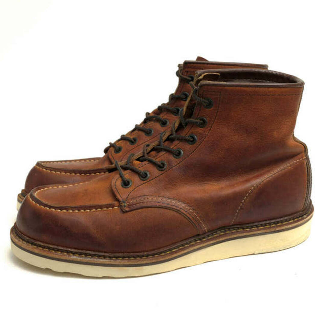 レッドウィング／RED WING ワークブーツ シューズ 靴 メンズ 男性 男性用レザー 革 本革 ブラウン 茶  1907 Classic Work 6inch Legacy Moc モックトゥ 定番 グッドイヤーウェルト製法