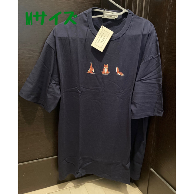 MAISON KITSUNE'(メゾンキツネ)の新品　メゾンキツネ  MAISONKITSUNE  Tシャツ　M  紺　男女兼用 メンズのトップス(Tシャツ/カットソー(半袖/袖なし))の商品写真