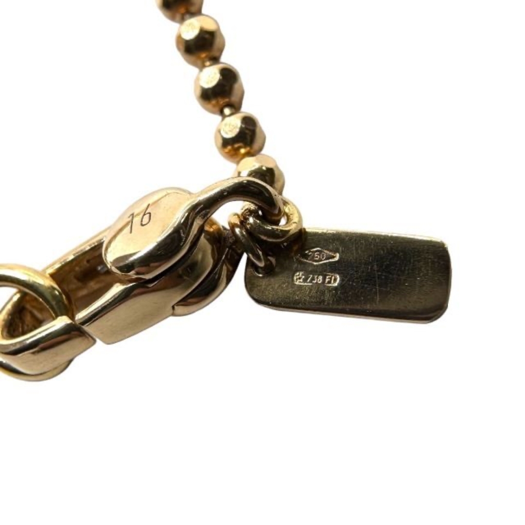 GUCCI 筆記体 ロゴ ブレスレット750 K18 PG