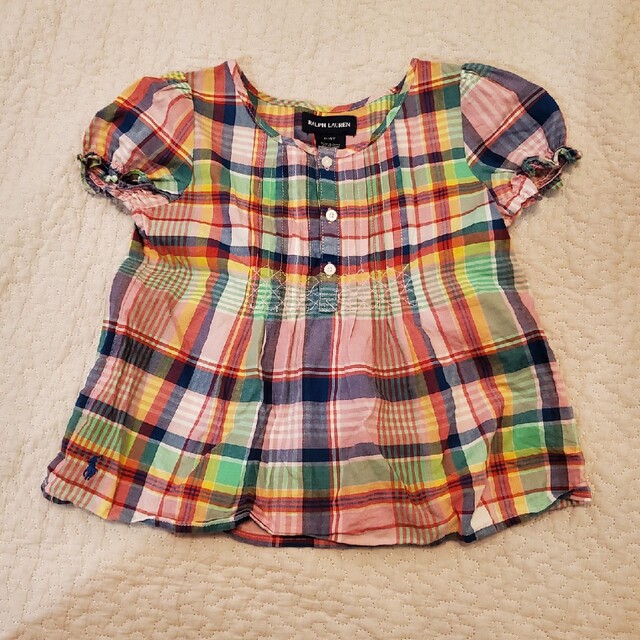 Ralph Lauren(ラルフローレン)の【4T】RALPH LAUREN マドラスチェックシャツ キッズ/ベビー/マタニティのキッズ服女の子用(90cm~)(ブラウス)の商品写真