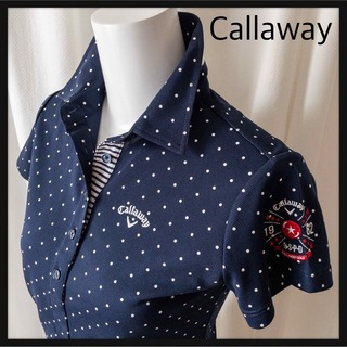 Callaway - Callawayキャロウェイ　ポロシャツ　ドット　刺繍　 ゴルフウエア