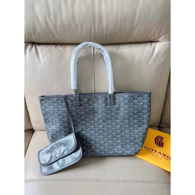 最終値下げ GOYARD - ゴヤール ゴヤール サンルイGMグレー ポーチ付き