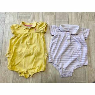 ラルフローレン(Ralph Lauren)の【美品】ベビーラルフローレンロンパース サイズ3m-6m(ロンパース)