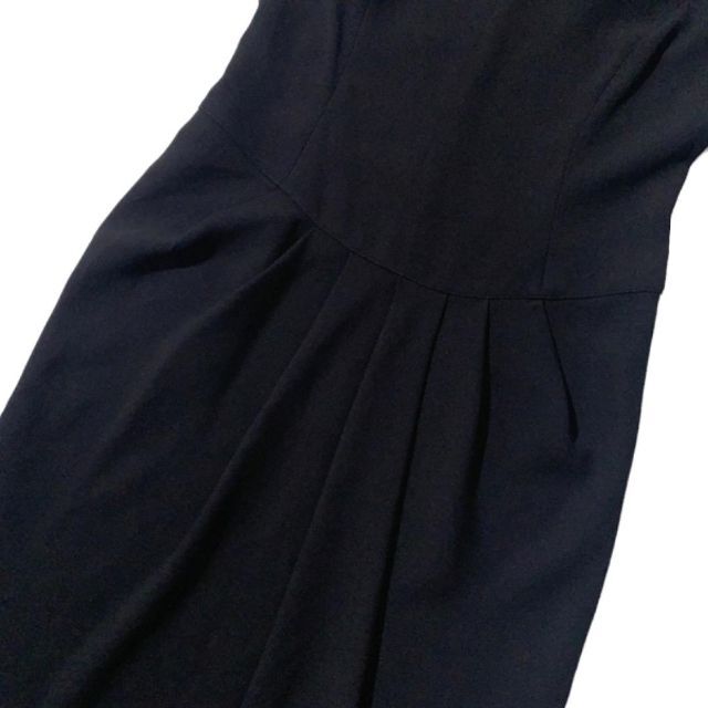 MOGA(モガ)の美品 モガ ブラック フォーマル ドレス ノースリーブワンピース 1 M 膝丈 レディースのワンピース(ひざ丈ワンピース)の商品写真