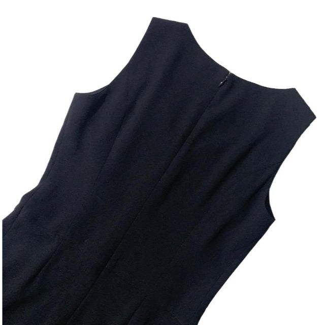MOGA(モガ)の美品 モガ ブラック フォーマル ドレス ノースリーブワンピース 1 M 膝丈 レディースのワンピース(ひざ丈ワンピース)の商品写真